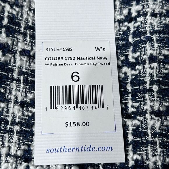 Southern Tide Paislee Dress Cinnamon Bay Tweed - Picture 12 of 12